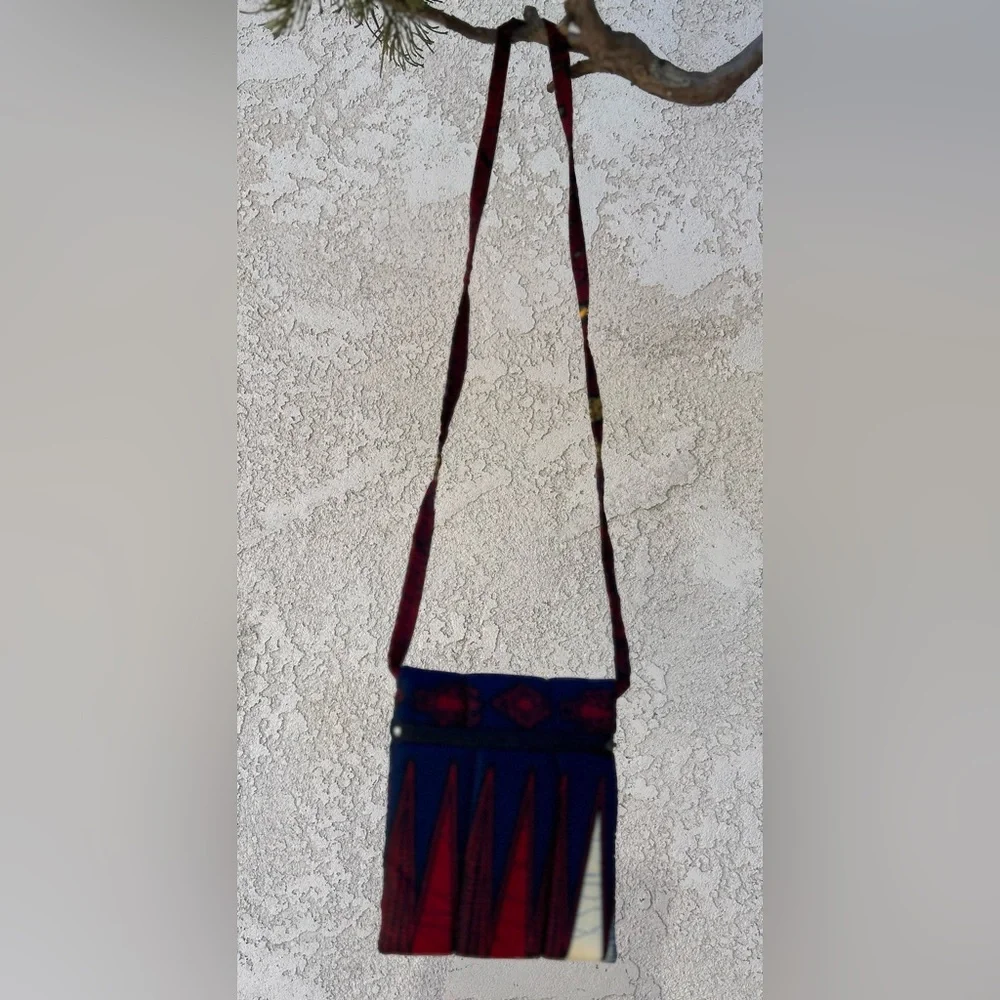 NW 💯 Cotton Handmade Vlisco Fabric Crossbody 7”x 6”
